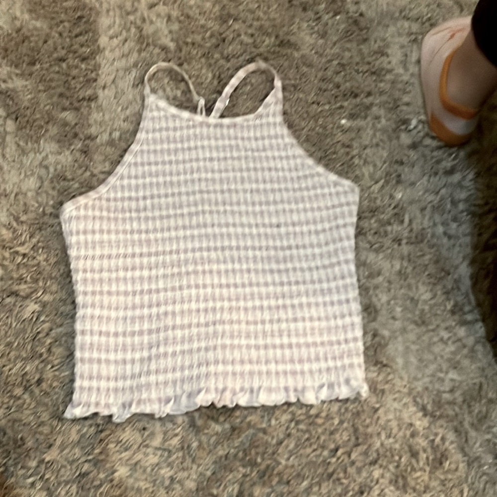 White and Purple Tank Top